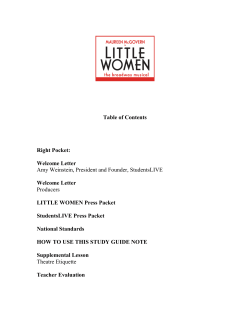 Table of Contents Right Pocket: Welcome Letter Amy