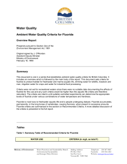 Overview Report - Province of British Columbia