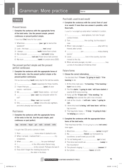 Grammar: More practice
