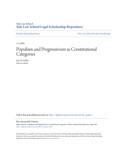 Populism and Progressivism as Constitutional Categories