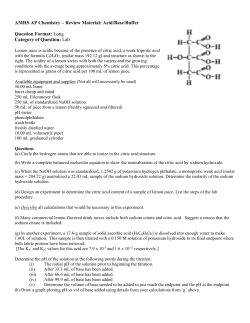 Acid-Base-Buffer Titration Review 2017
