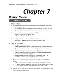 Chapter 7 Outline