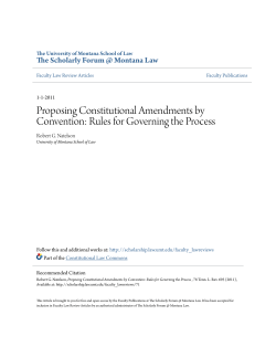 Proposing Constitutional Amendments by Convention: Rules for