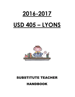 substitute teacher handbook