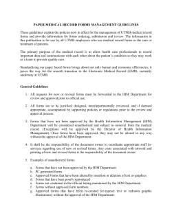 Medical Record Form Management