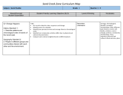 Sand Creek Zone Curriculum Map