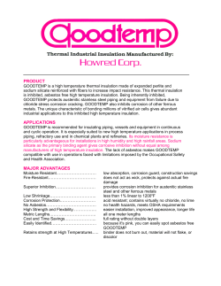 PRODUCT APPLICATIONS MAJOR ADVANTAGES