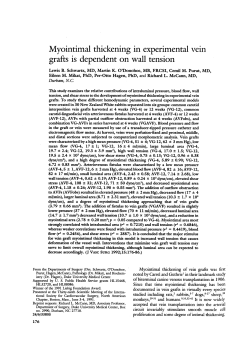 Myointimal thickening in experimental vein grafts is dependent on