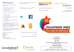 New volunteering opportunities in your local area