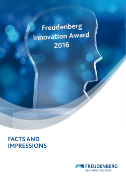 Freudenberg Innovation Award 2016 Brochure