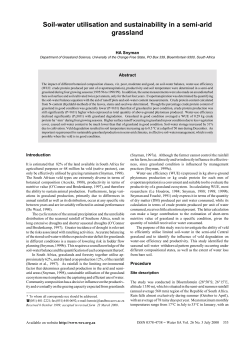 Soil-water utilisation and sustainability in a semi