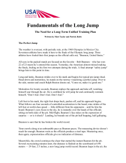 Long Jump Brochure - Washington State Combined Events