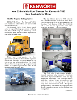 New 52-Inch Mid-Roof Sleeper For Kenworth T680 Now Available