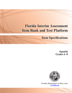 (Spanish) - 6-8 - Florida Department Of Education