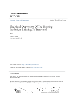 The Moral Oppression Of The Teaching Profession