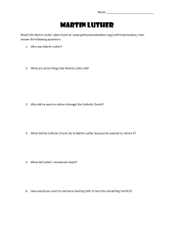 martin luther - Gethsemane Lutheran Church