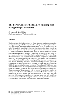 The Force Cone Method: a new thinking tool for lightweight structures
