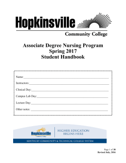 TABLE OF CONTENTS - Hopkinsville Community College