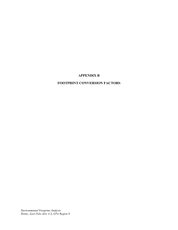 Footprint Conversion Factors - CLU-IN