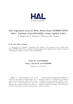 The vegetation cycle in West Africa from AVHRR-NDVI data