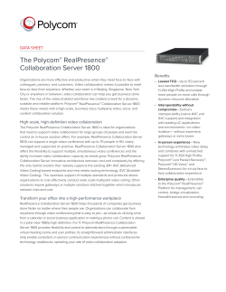 RealPresence Collaboration Server 1800 Data Sheet