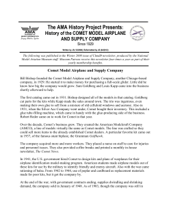 The AMA History Project Presents History Of The COMET MODEL