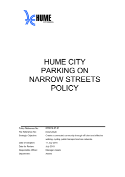policy writing - Hume City Council