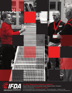 2017 Exhibitor Prospectus - International Foodservice Distributors