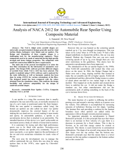 Analysis of NACA 2412 for Automobile Rear Spoiler Using