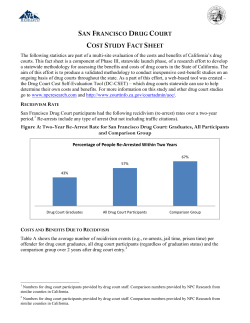 SAN FRANCISCO DRUG COURT COST STUDY FACT SHEET