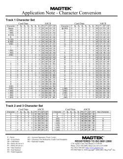 Application Note - Character Conversion