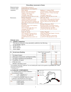plant invasiveness assessment system for alaska