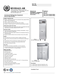 Specsheet - Webstaurant Store