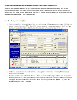 Notes on Single/6-Pack/Case items or candy bar/candy box items