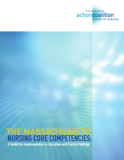 THE MASSACHUSETTS NURSING CORE COMPETENCIES: