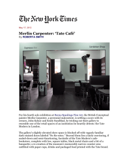 Merlin Carpenter: `Tate Caf&eacute;`