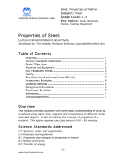 Properties of Steel 5.09.10