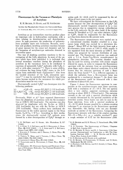 Fluorescence by the Vacuum-uv Photolysis of