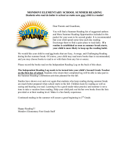 mondovi elementary school summer reading