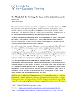 The Map is Not the Territory: An Essay on the State of Economics