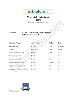 Material Property Data Sheets