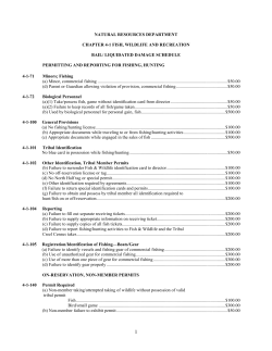 Chapter 4-1 Fish, Wildlife And Recreation Liquidated Damage