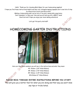 homecoming garter instructions