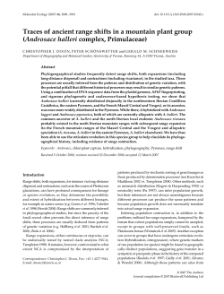Traces of ancient range shifts in a mountain plant group (Androsace