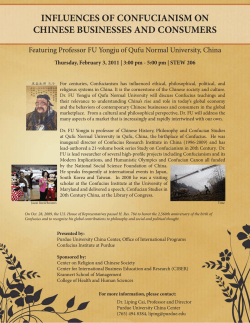 INFLUENCES OF CONFUCIANISM ON CHINESE BUSINESSES