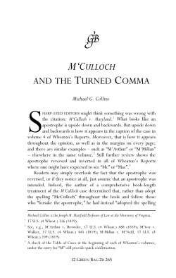 m`culloch and the turned comma