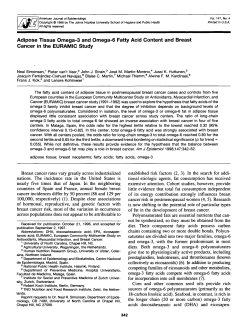 Adipose Tissue Omega-3 and Omega-6 Fatty