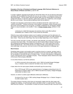 Examples of the Use of Gendered and Biased Language