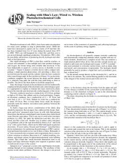 scaling with ohm`s law: wired vs. wireless photoelectrochemical cells