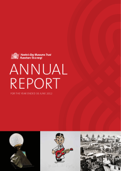 Hawkes Bay Museums Trust Annual Report 2012